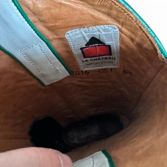 Le Chateau Tan and Green Interior Boots - Picture 6 of 8